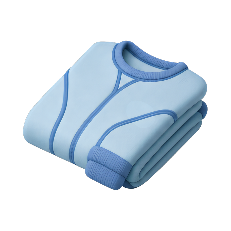folded thermal underwear stack