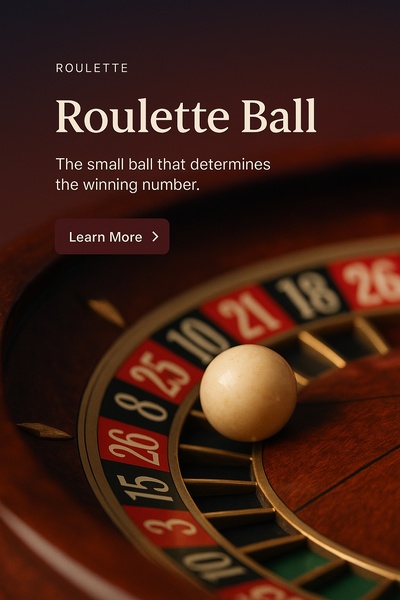 Stylish Roulette Ball Close-Up for High-Resolution Design