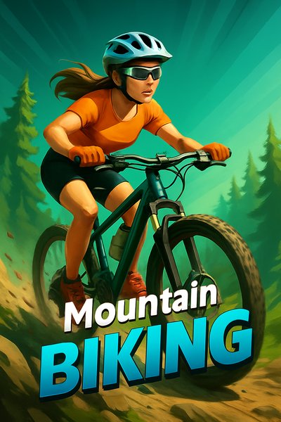 Dynamic Mountain Biking Adventure in Lush Forest