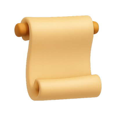 Stylized Scroll Icon for Digital Use