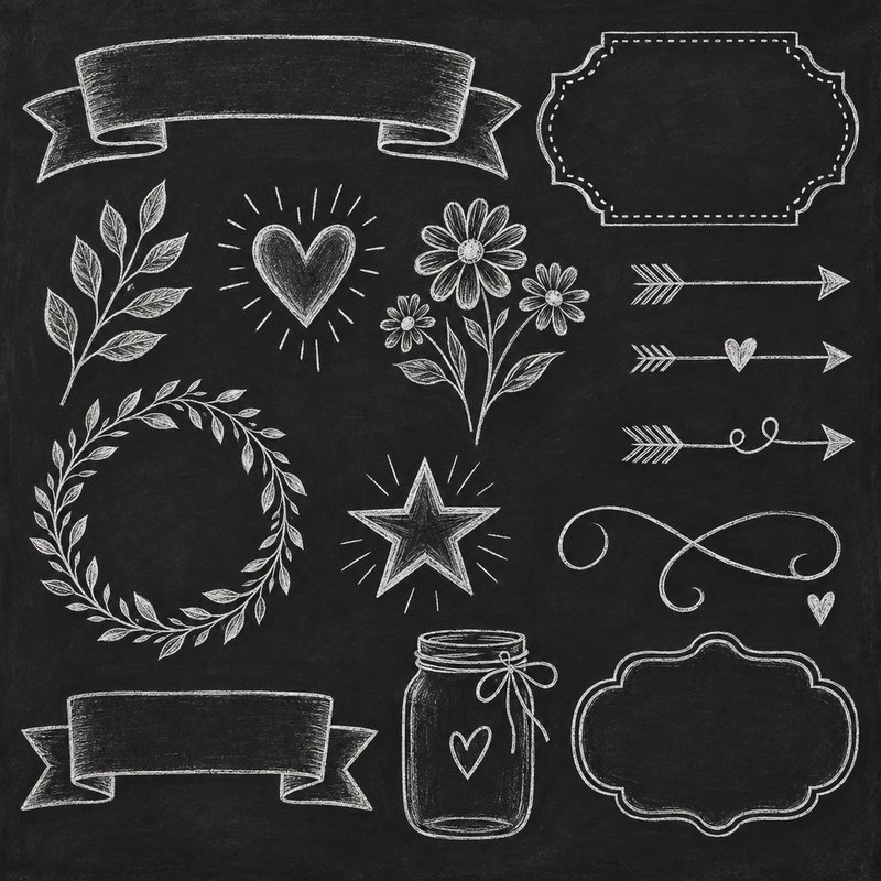 Chalkboard Design Elements Pack