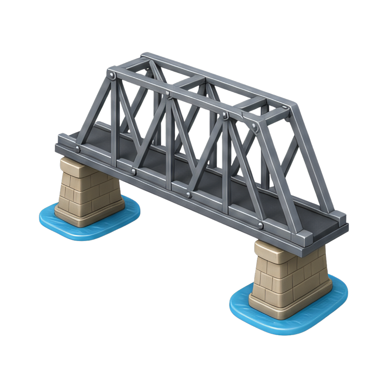 modern steel truss bridge