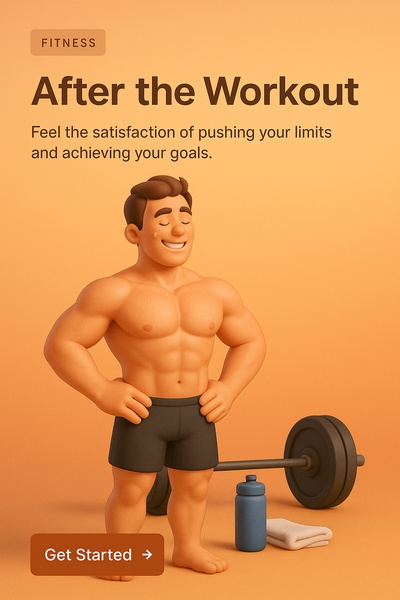 Motivated Athlete After Workout Illustration