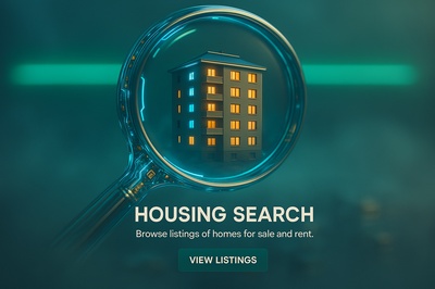 High-Tech Home Search with Magnifying Glass