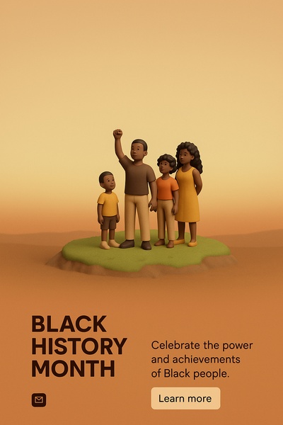 Celebrating Black History Month with a 3D Illustration