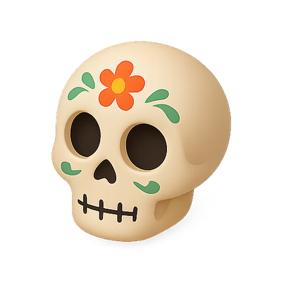Colorful Decorative Skull Figurine for Celebrations