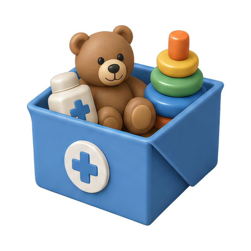 colorful toy box for hospitals
