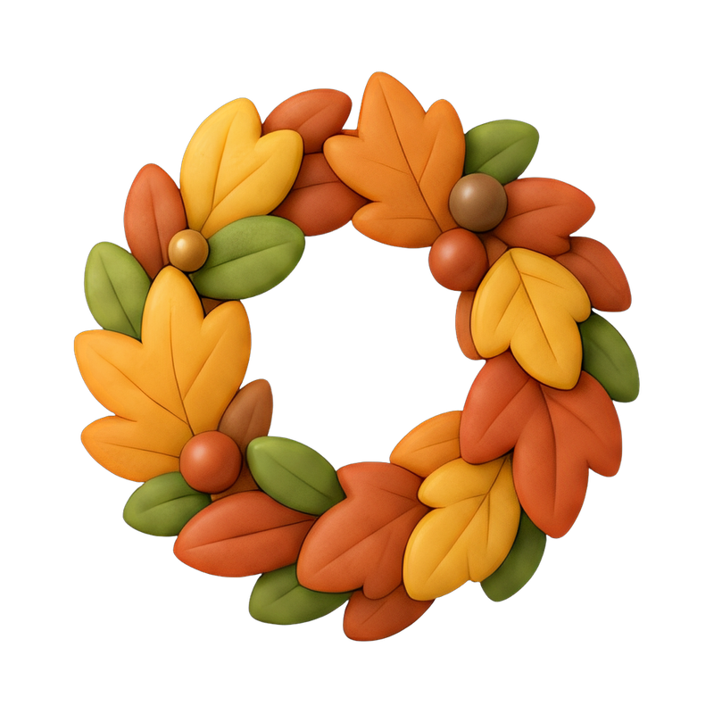 autumn leaf wreath decoration