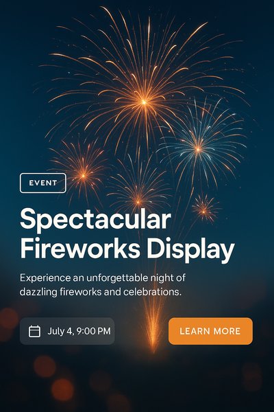 Spectacular Fireworks Display Event Announcement