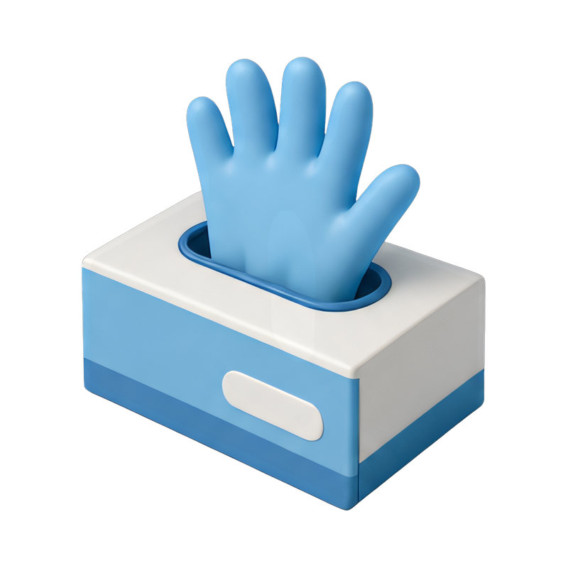 Nitrile gloves box packaging