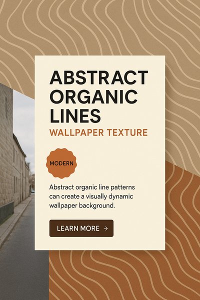 Stylish Abstract Organic Lines Wallpaper Texture Design