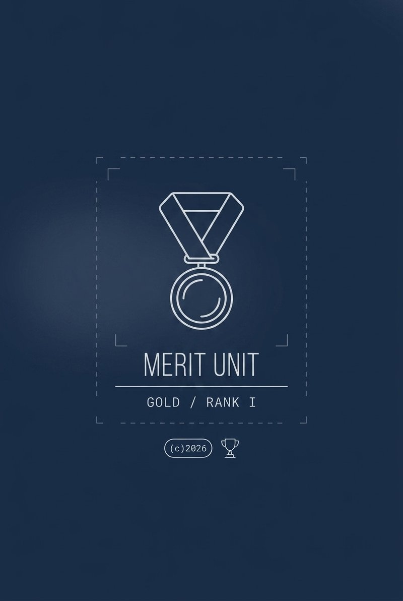 gold medal on blue background