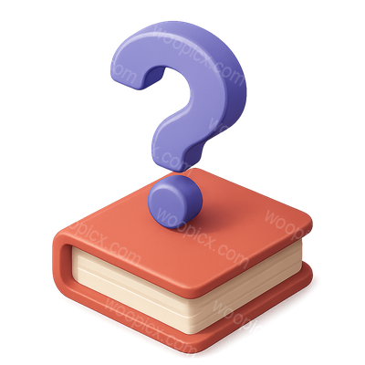 3D Isometric Quiz Question Icon Design