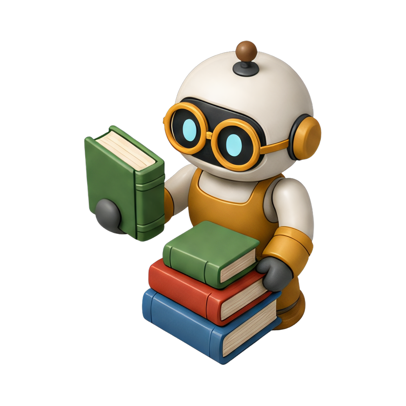 robot librarian organizing books