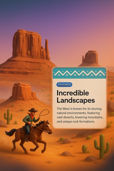 Modern 3D Design Featuring Western Landscape
