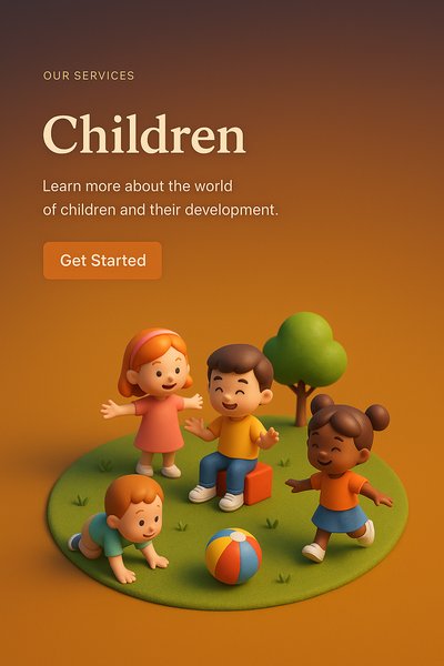 Charming 3D Scene Depicting Children at Play