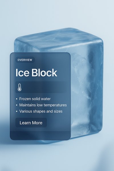3D Ice Block Design with Informative Overlay