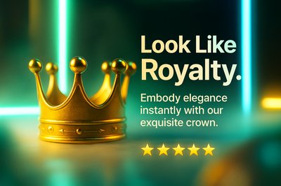 Stunning Neon Crown Design for Elegant Branding