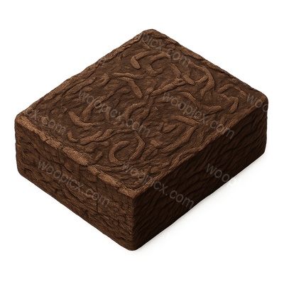 Detailed 3D Icon of a Pressed Tea Brick