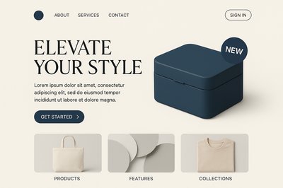 Corporate Landing Page Design with Modern Aesthetics