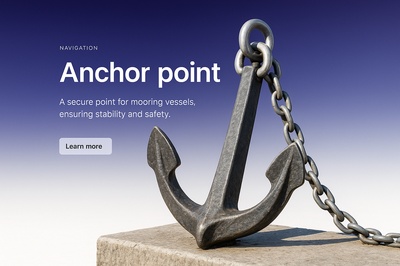 Modern Web Design Featuring Anchor Point with Realistic Elements