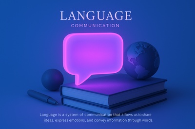 Neon Language Communication Concept