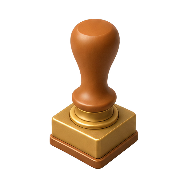 Cadastral stamp and seal