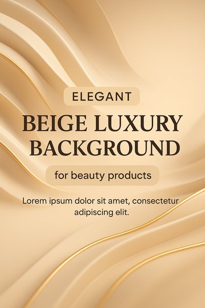 Elegant Beige Luxury Background for Beauty Products
