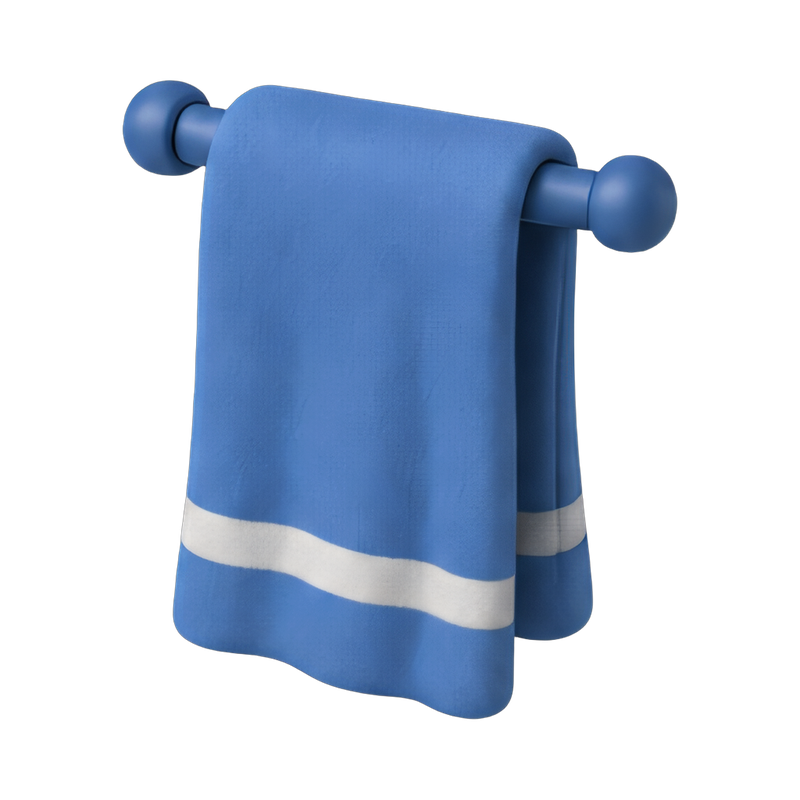 Corner towel display setup