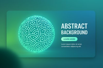 Futuristic Abstract Background with Glowing Sphere Design