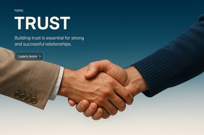 Trust: Realistic Illustration of a Handshake Symbolizing Relationships