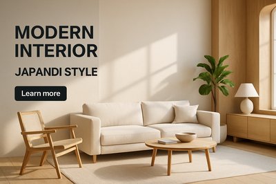 Stylish Japandi Living Room Design with Modern Aesthetics