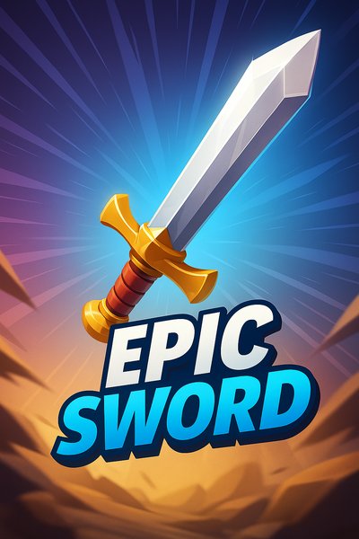 Dynamic Epic Sword Illustration with Vibrant Colors