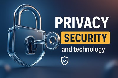 3D Illustration of Privacy and Security Concept with Lock and Key