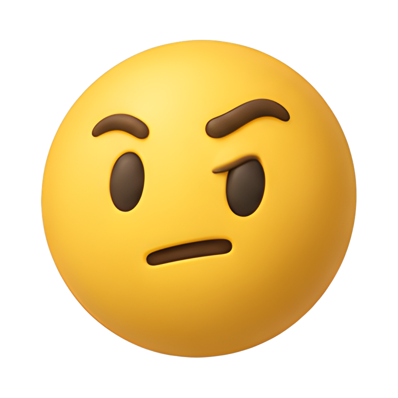 Skeptical smiley face design