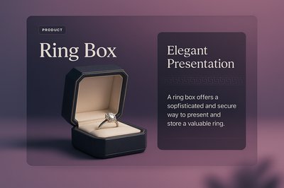 Elegant Ring Box Design for Presentation and Storage