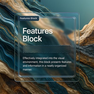 Collage of Earth Textures with Integrated Features Block