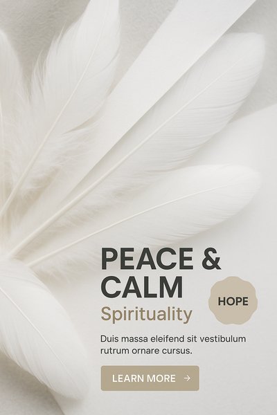 Serene White Feathers Background for Spirituality and Hope