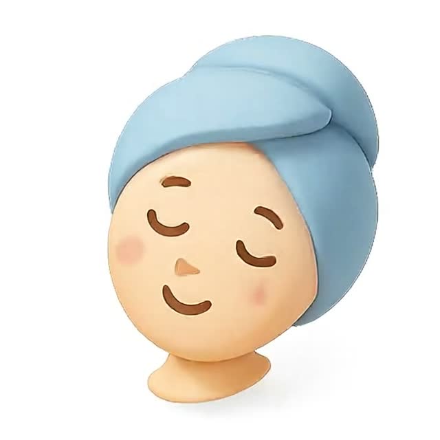 Charming Animated Spa Characters with Blue Towels