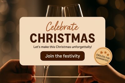 Elegant Champagne Toast for Christmas Celebration