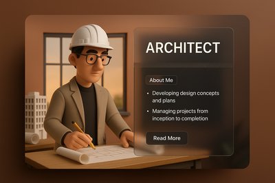 3D Architectural Web Design Concept for Architect