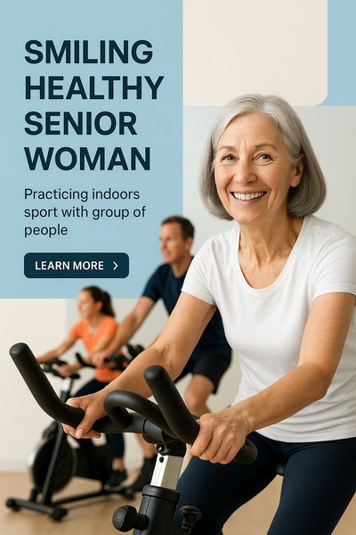 Senior Fitness Enthusiasm in Modern Gym Setting