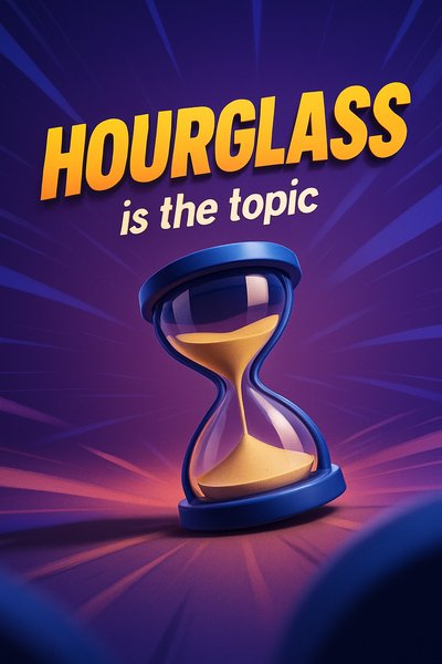 Dynamic Illustration of an Hourglass Representing Time Management