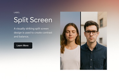 Stylish Web Design: Split Screen Layout