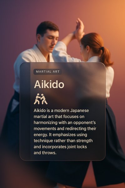 3D Aikido Design: Modern Martial Arts Illustration