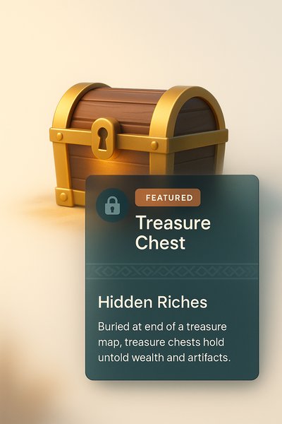 Treasure Chest with Hidden Riches in 3D Design