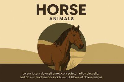 Elegant Horse Illustration with Minimalist Design