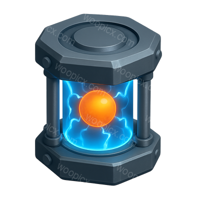 3D Antimatter Containment Icon with Volumetric Effects