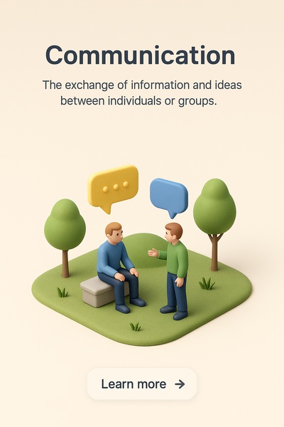 3D Scene Depicting Communication Concepts