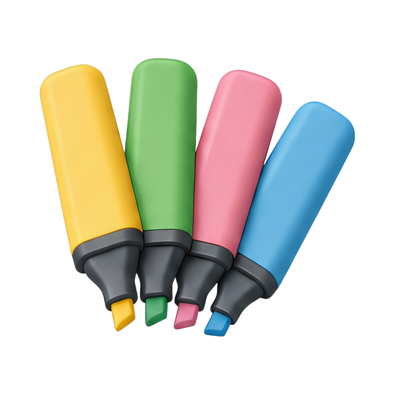 colorful highlighter set